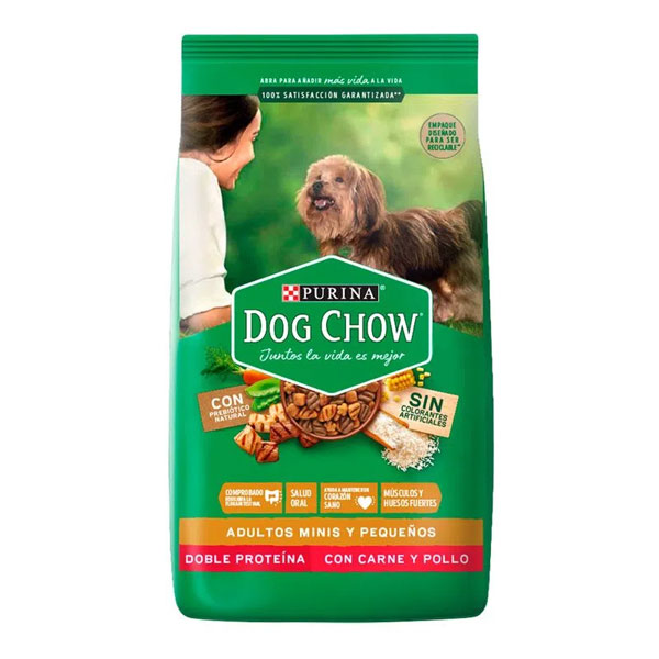 Dog Chow Alimento Para Perros Adultos Minis y Pequeños Con Carne Y Pollo 1,5kg