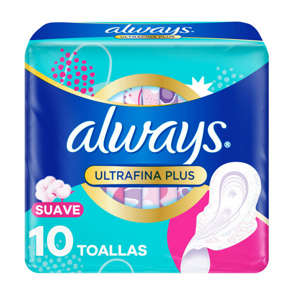 Always Ultrafina Plus 10 Toallas
