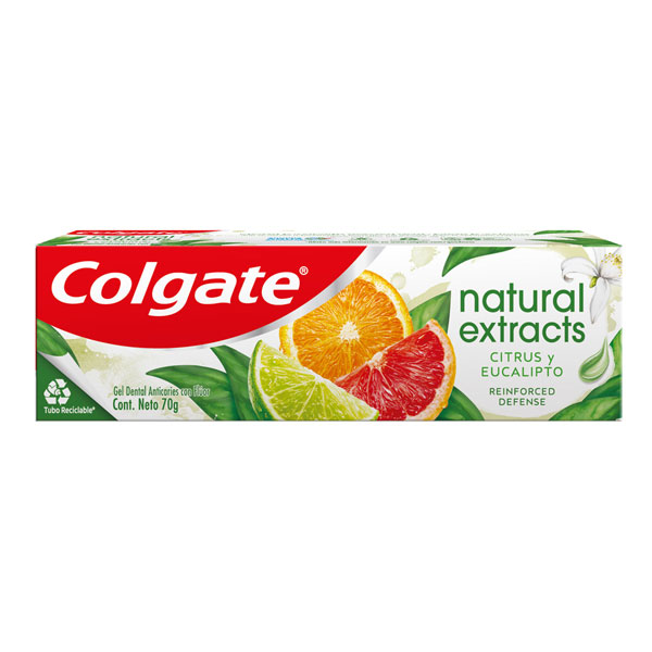 Colgate Gel Dental Anticaries Natural Extracts Citrus Y Eucalipto 70gr