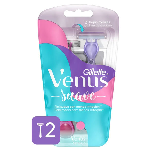Venus Maquina de Afeitar Suave 2 Unidades