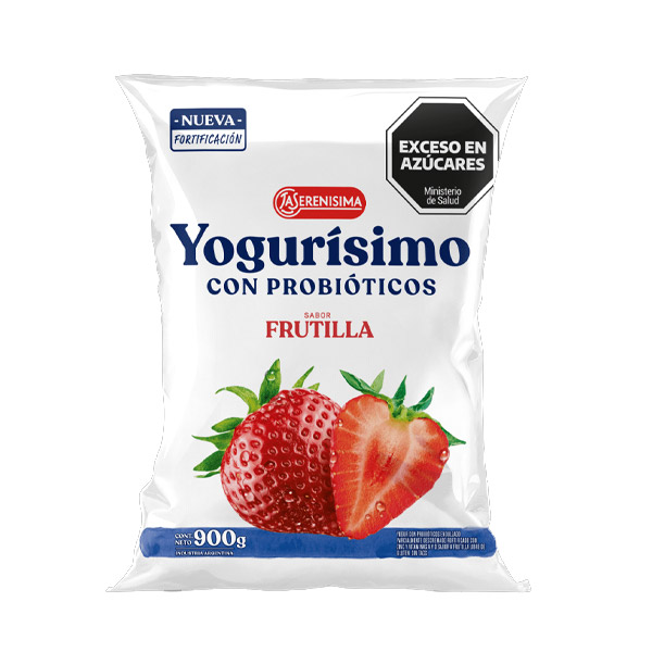 Yogurisimo Yogur Bebible Con Probioticos Frutilla Sachet 900gr