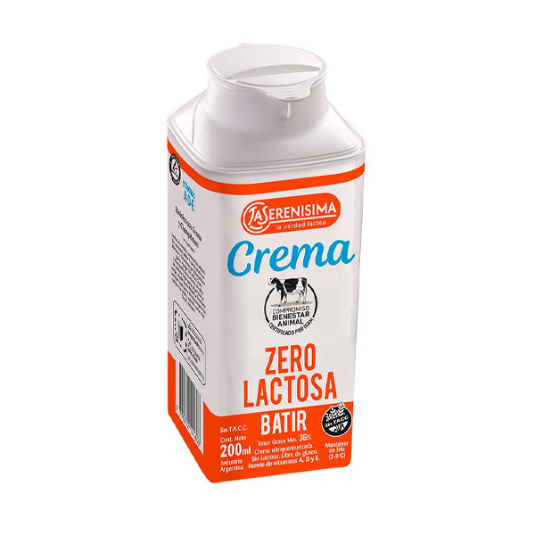 La Serenisima Crema De Leche Zero Lactosa 200ml