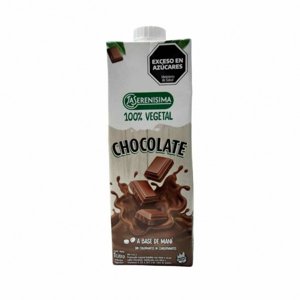 La Serenisima 100% Vegetal Bebida A Base De Mani Y Cacao Sabor Chocolate 1L