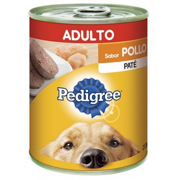 Pedigree Alimento Para Perros En Lata Adulto Sabor Pollo Pate 340gr