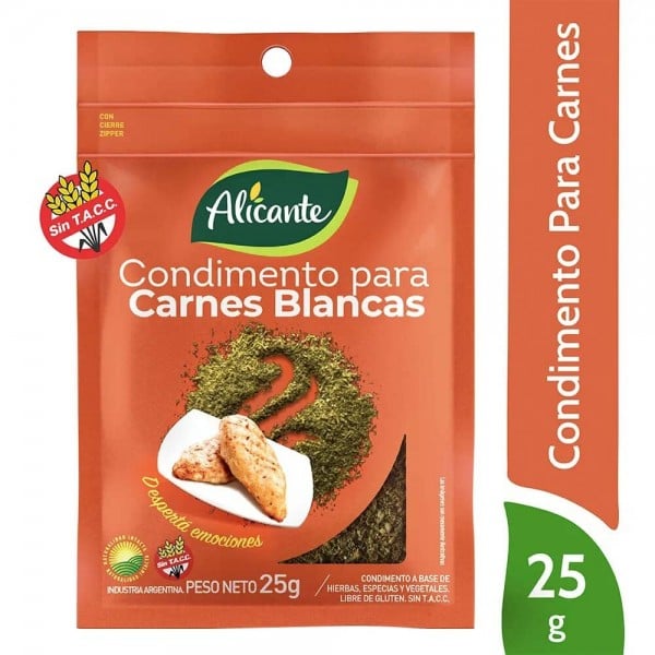 Alicante Condimento Para Carnes Blancas 25gr