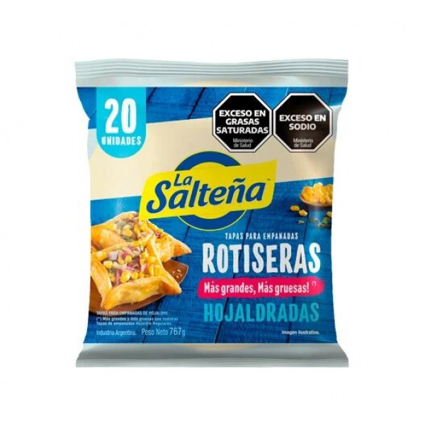 La Salteña Tapas Para Empanadas Rotiseras Hojaldradas 767gr