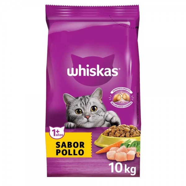 Whiskas Alimento Para Gatos Sabor Pollo 10kg