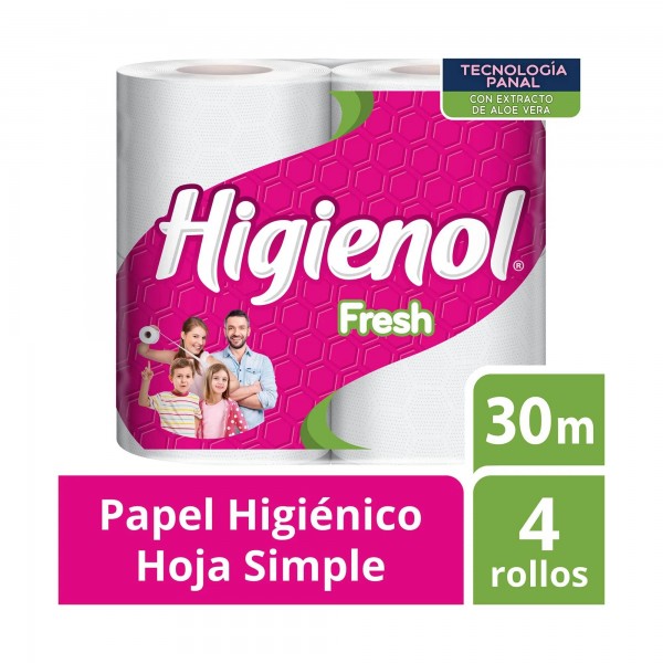 Higienol Fresh Papel Higienico 4 Rollos x 30m
