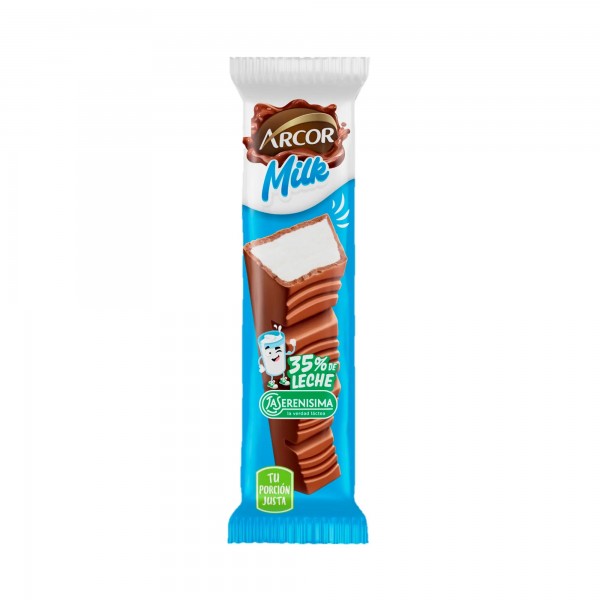 Arcor Milk Tableta de Chocolate con Leche y Chocolate Blanco 12gr