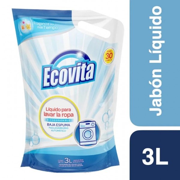 Ecovita Liquido Para Lavar La Ropa Biodegradable 3L