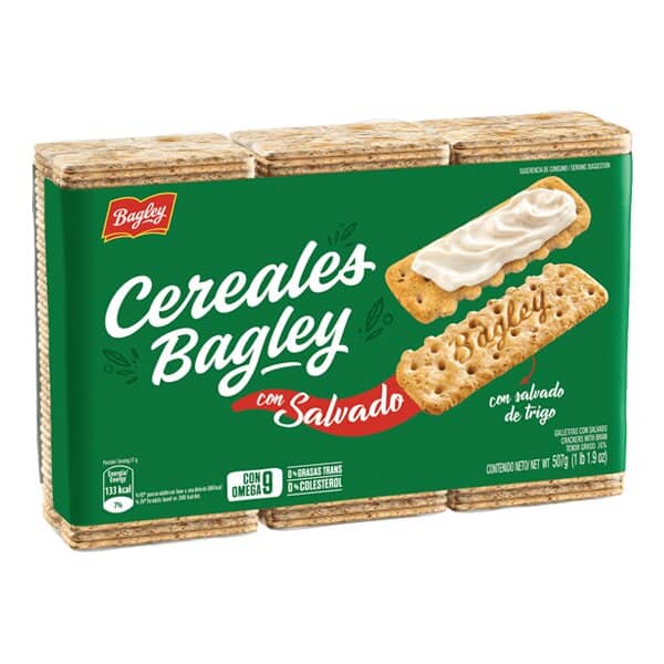 Bagley Cereales Galletitas Con Salvado Pack x3 507gr