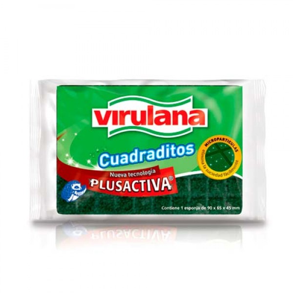 Virulana Esponja Cuadraditos Plusactiva 1 Unidad