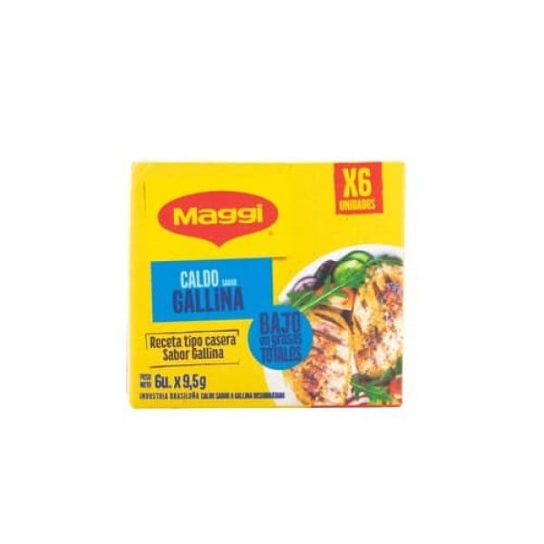 Maggi Caldo Sabor Gallina 6 Unidades x 9,5gr