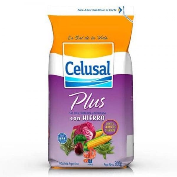 Celusal Plus Sal Fina Con Hierro 500gr