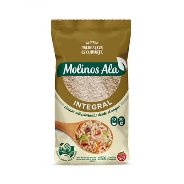 Molinos Ala Arroz Integral Tipo Largo Fino 500gr