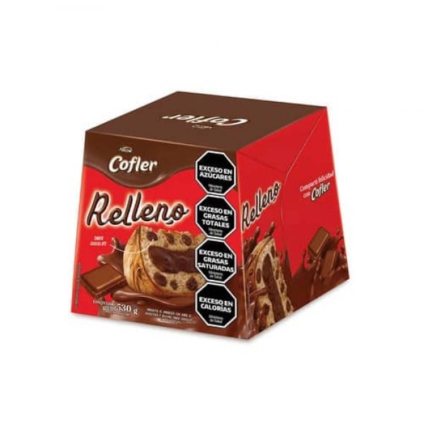 Cofler Pan Dulce Relleno Sabor Chocolate 530gr