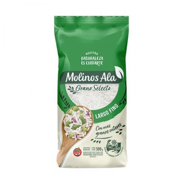 Molinos Ala Arroz Blanco Tipo Largo Fino 500gr