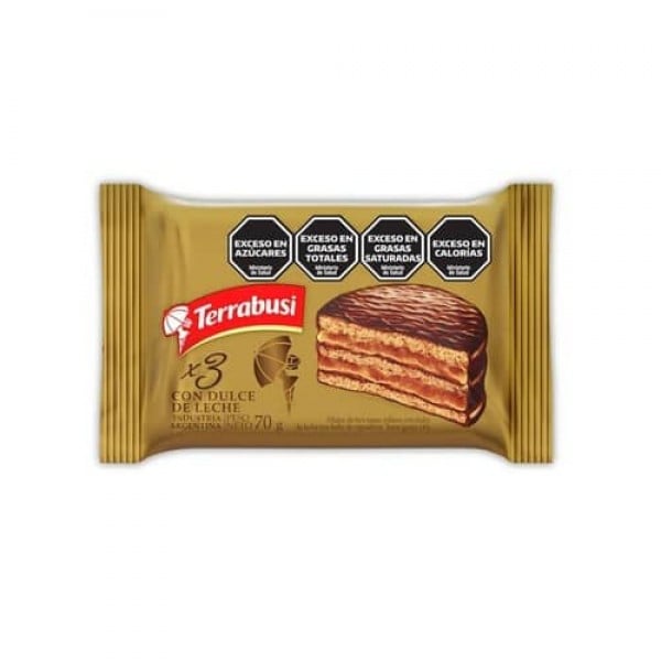 Terrabusi Alfajor De Tres Tapas Relleno Con Dulce De Leche 70gr